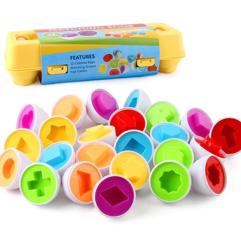Lernspielzeug-Set mit bunten Eiern für Kinder