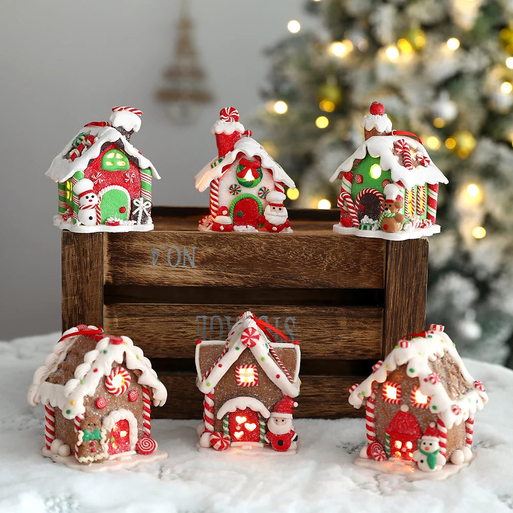 Zauberhafte LED-Gingerbread-Häuschen | Handgefertigte Weihnachtsdekoration