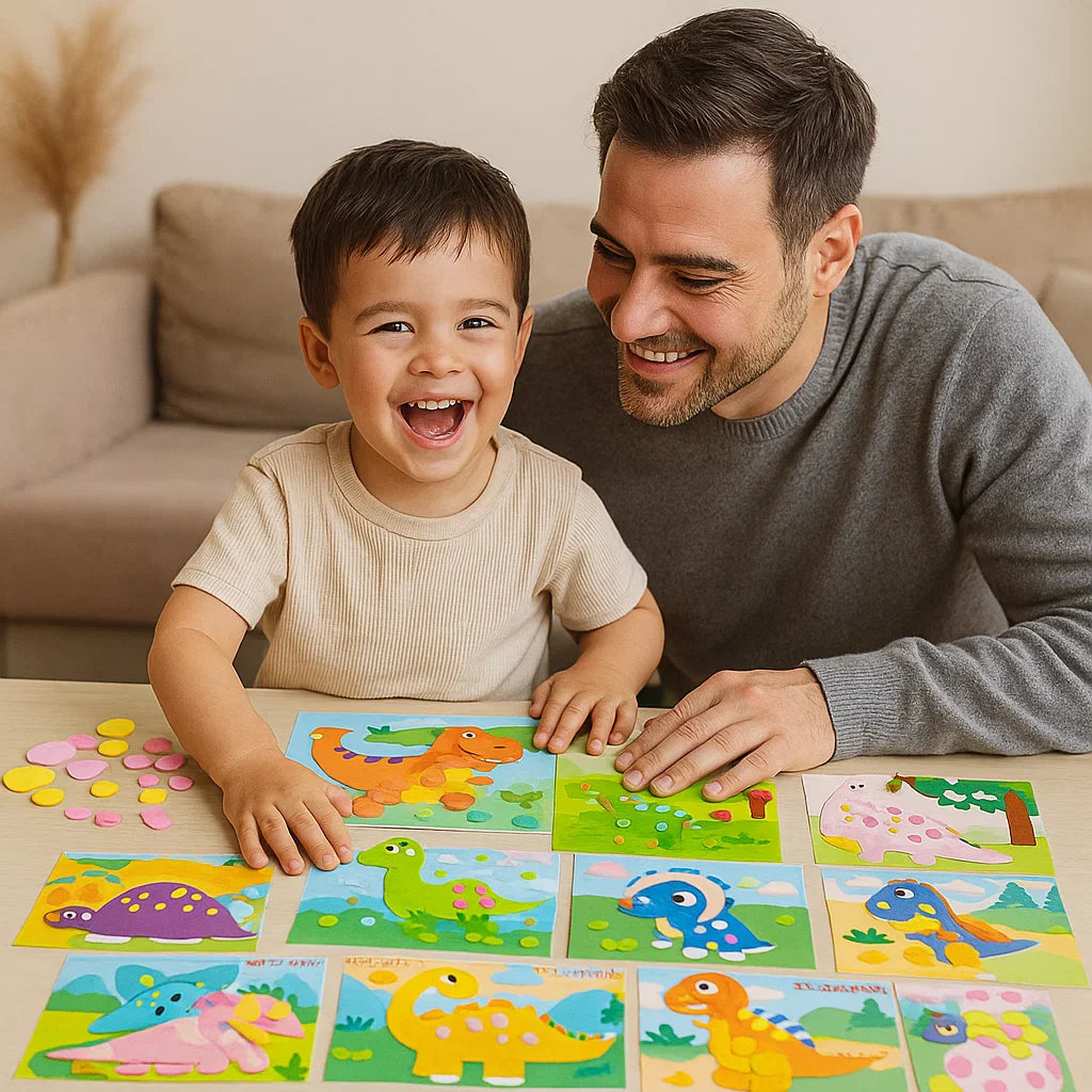Bastelset mit kreativen Stickern für Kinder