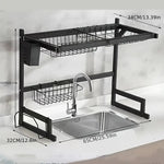 Verstellbarer Geschirrabtropfständer für Spülen – Anpassbar von 61 cm bis 66 cm