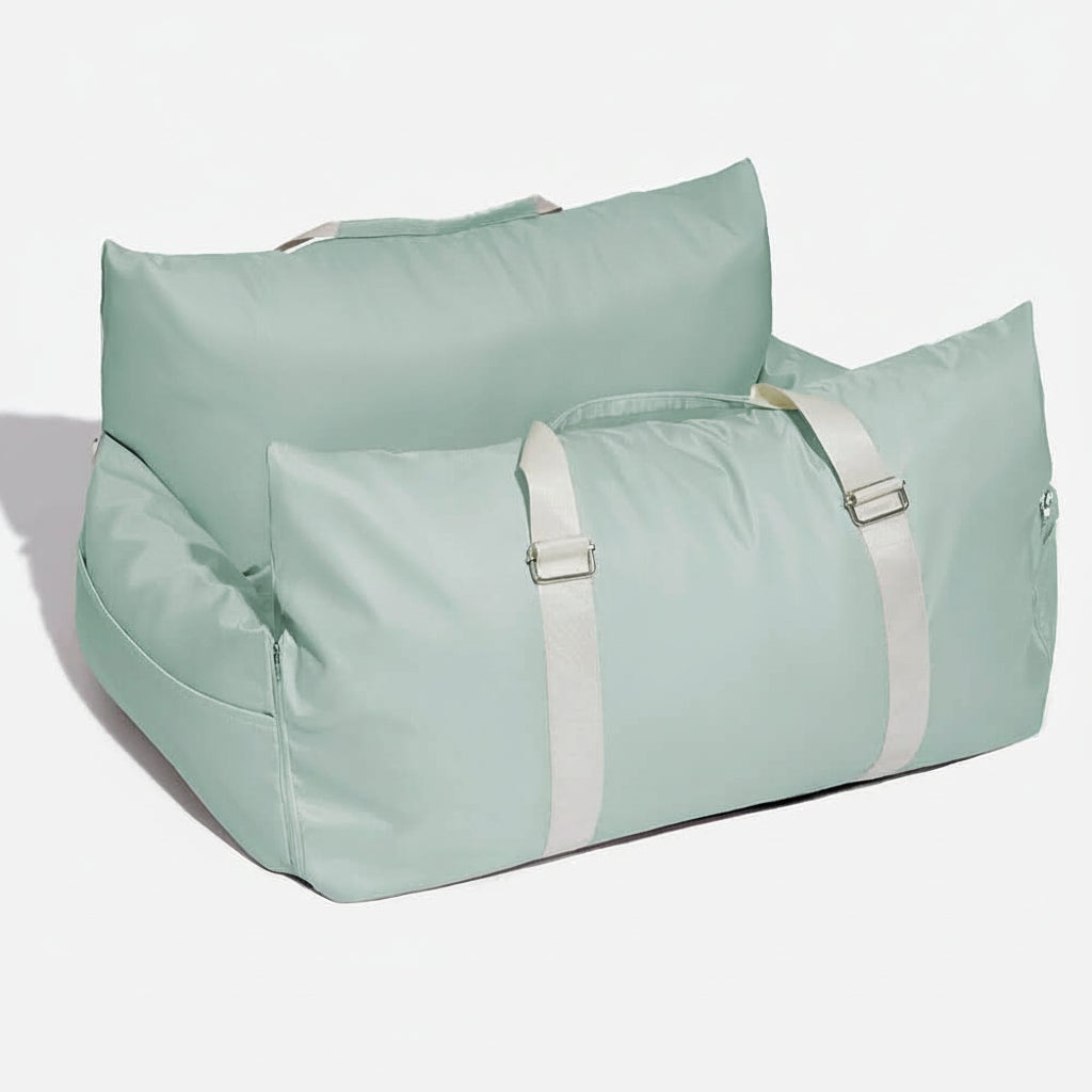 Car Travel Dog Booster Seat - Non-Slip Base with Safety Belt