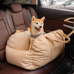 Car Travel Dog Booster Seat - Non-Slip Base with Safety Belt