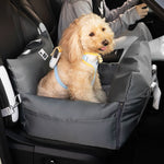 Car Travel Dog Booster Seat - Non-Slip Base with Safety Belt