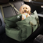 Car Travel Dog Booster Seat - Non-Slip Base with Safety Belt