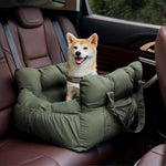 Car Travel Dog Booster Seat - Non-Slip Base with Safety Belt