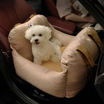 Car Travel Dog Booster Seat - Non-Slip Base with Safety Belt