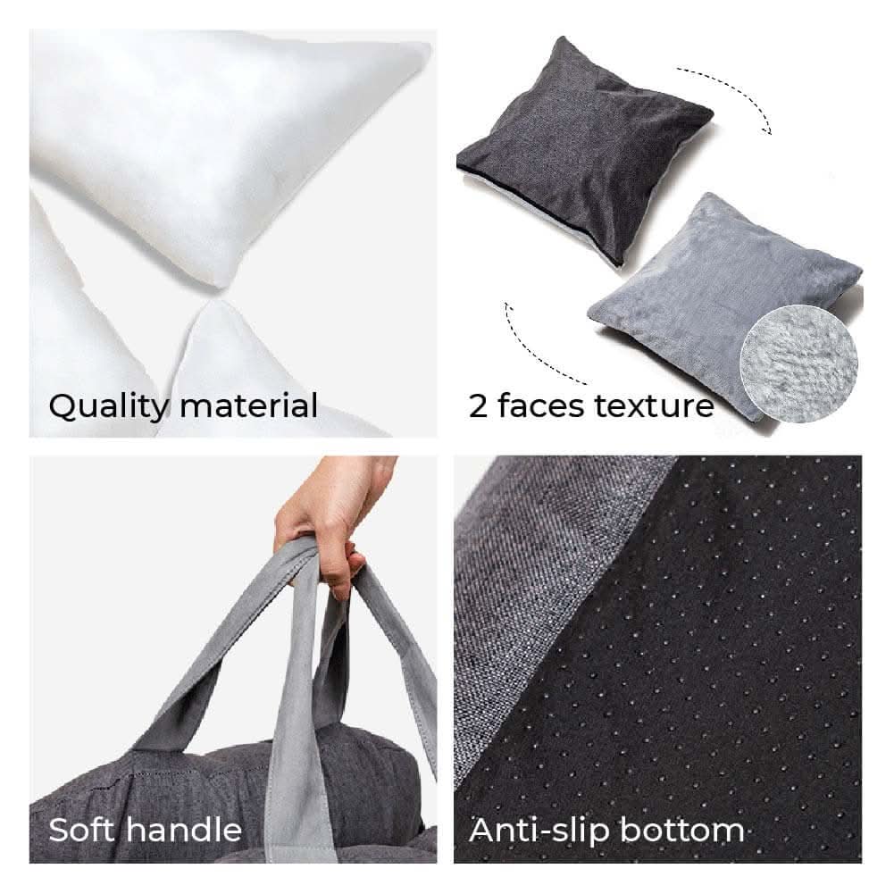 Car Travel Dog Booster Seat - Non-Slip Base with Safety Belt