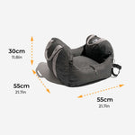 Car Travel Dog Booster Seat - Non-Slip Base with Safety Belt
