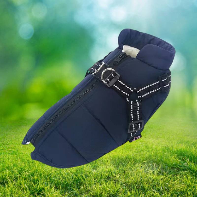 Wasserdichte Winterjacke für Hunde mit reflektierendem Geschirr