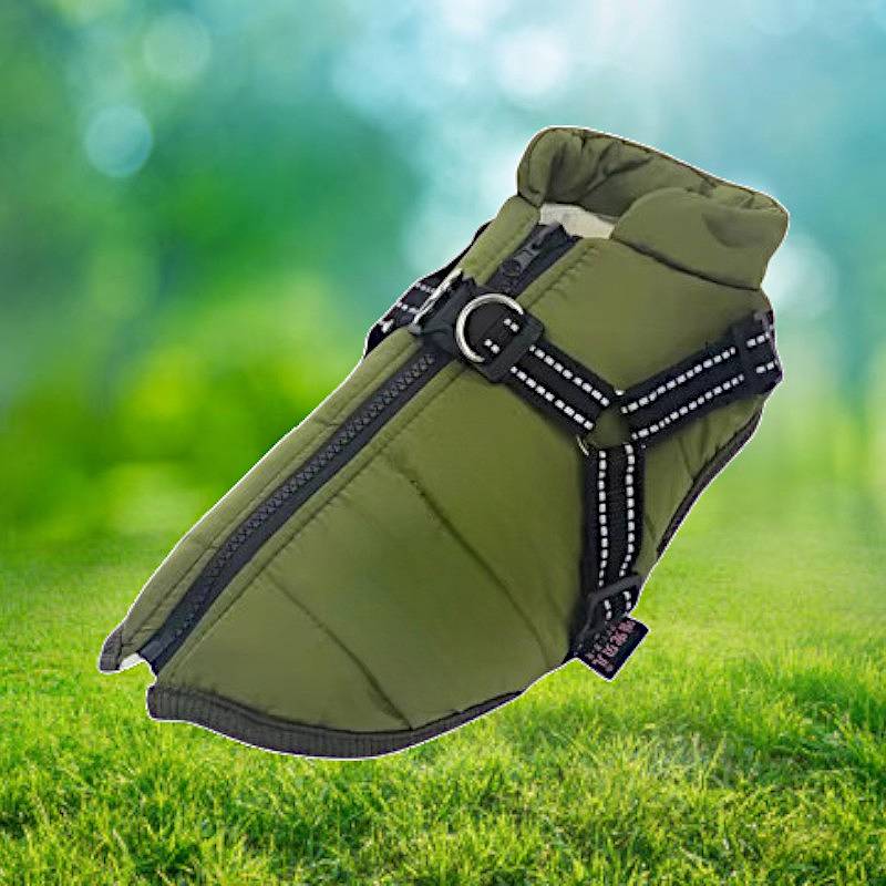 Wasserdichte Winterjacke für Hunde mit reflektierendem Geschirr