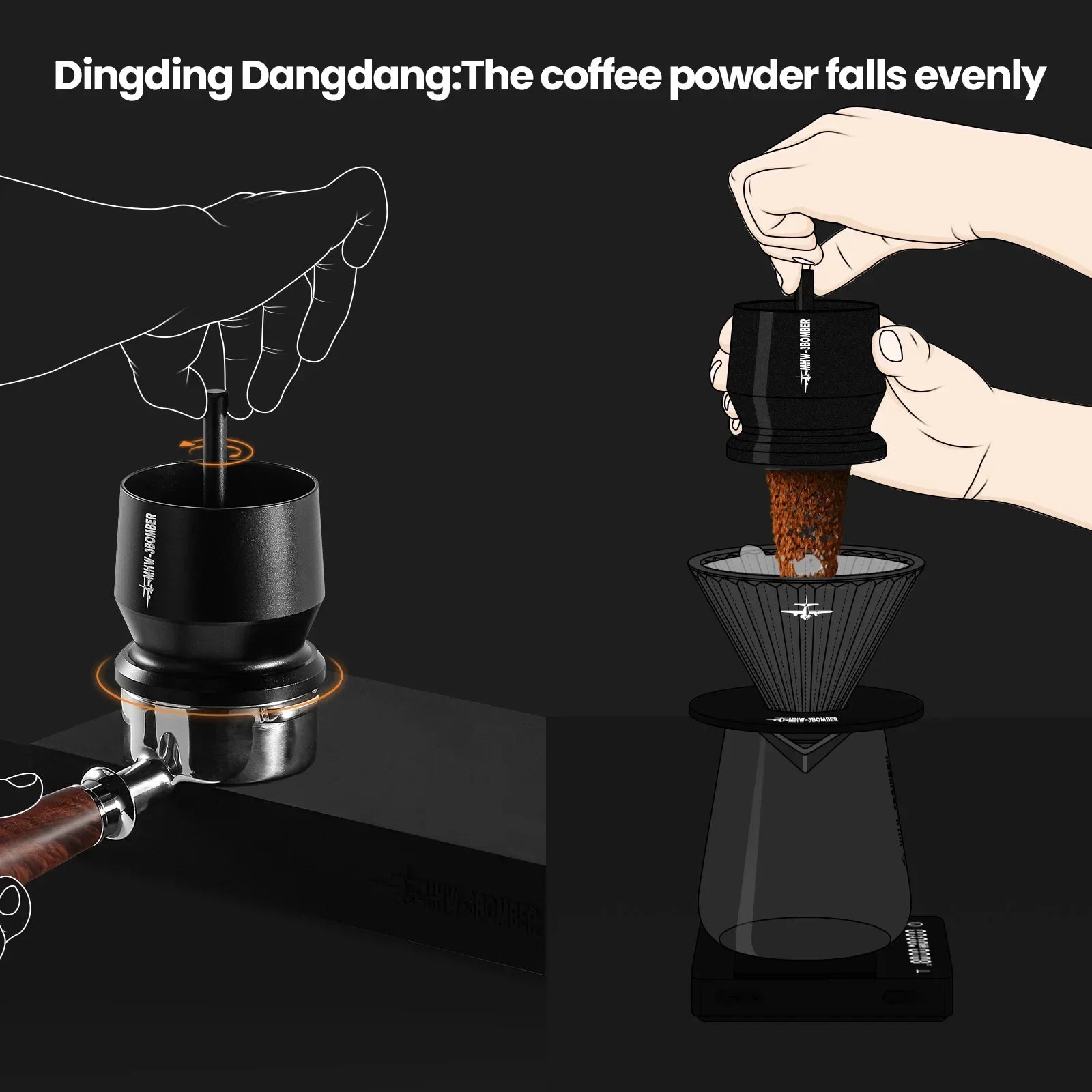Espresso Dosierschüttler Kaffeepulver Behälter mit Messbecher