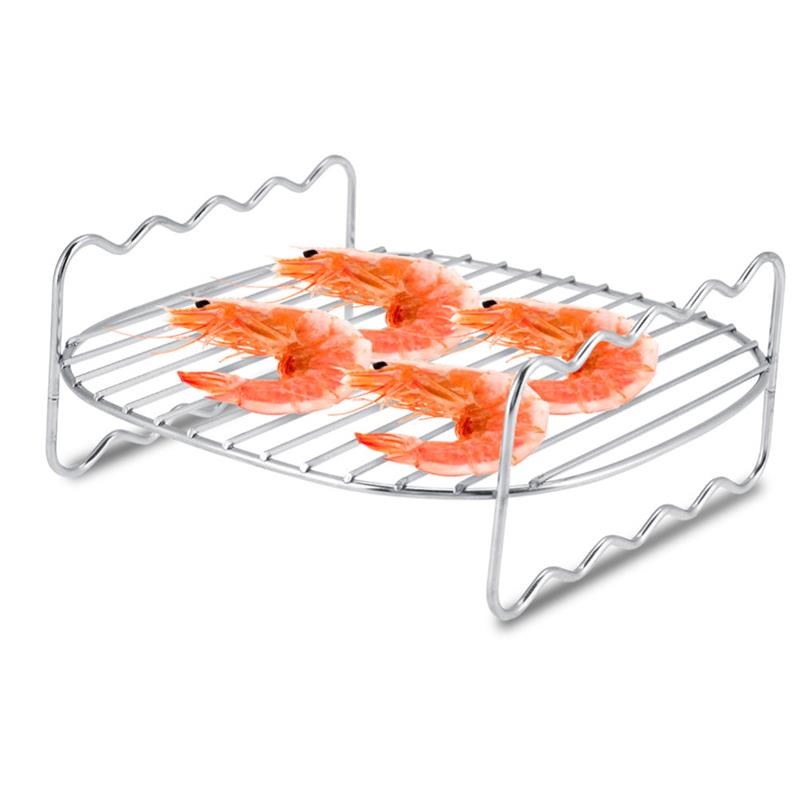 Doppelschichtige Edelstahl-Spieße Grillgestell BBQ-Tablett