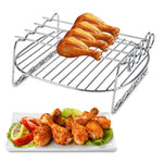Zweischichtiger Edelstahl-Spieß-Grillrost für BBQ-Genuss