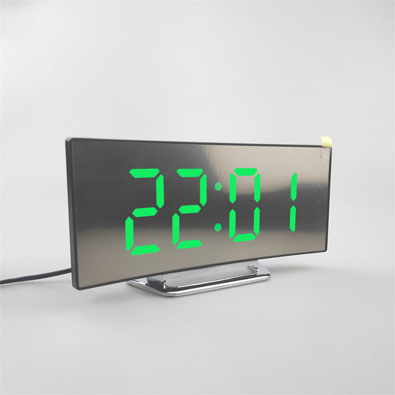 Digitaler Wecker mit gebogenem Display – Kompakter Wecker im modernen Design