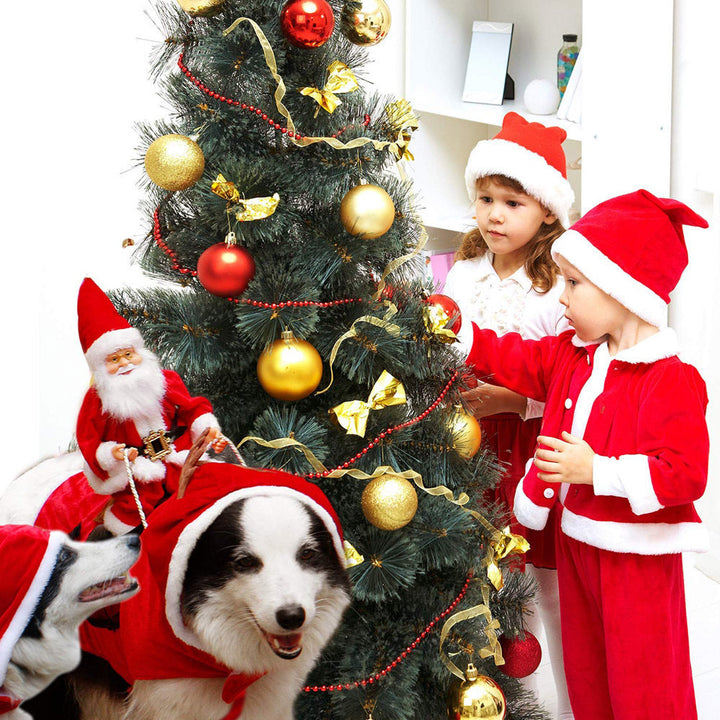 Hundekostüm als Weihnachtsmann