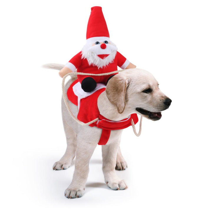 Hundekostüm als Weihnachtsmann