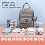 2-in-1 Wickelrucksack für Babys mit integriertem Wickelbett
