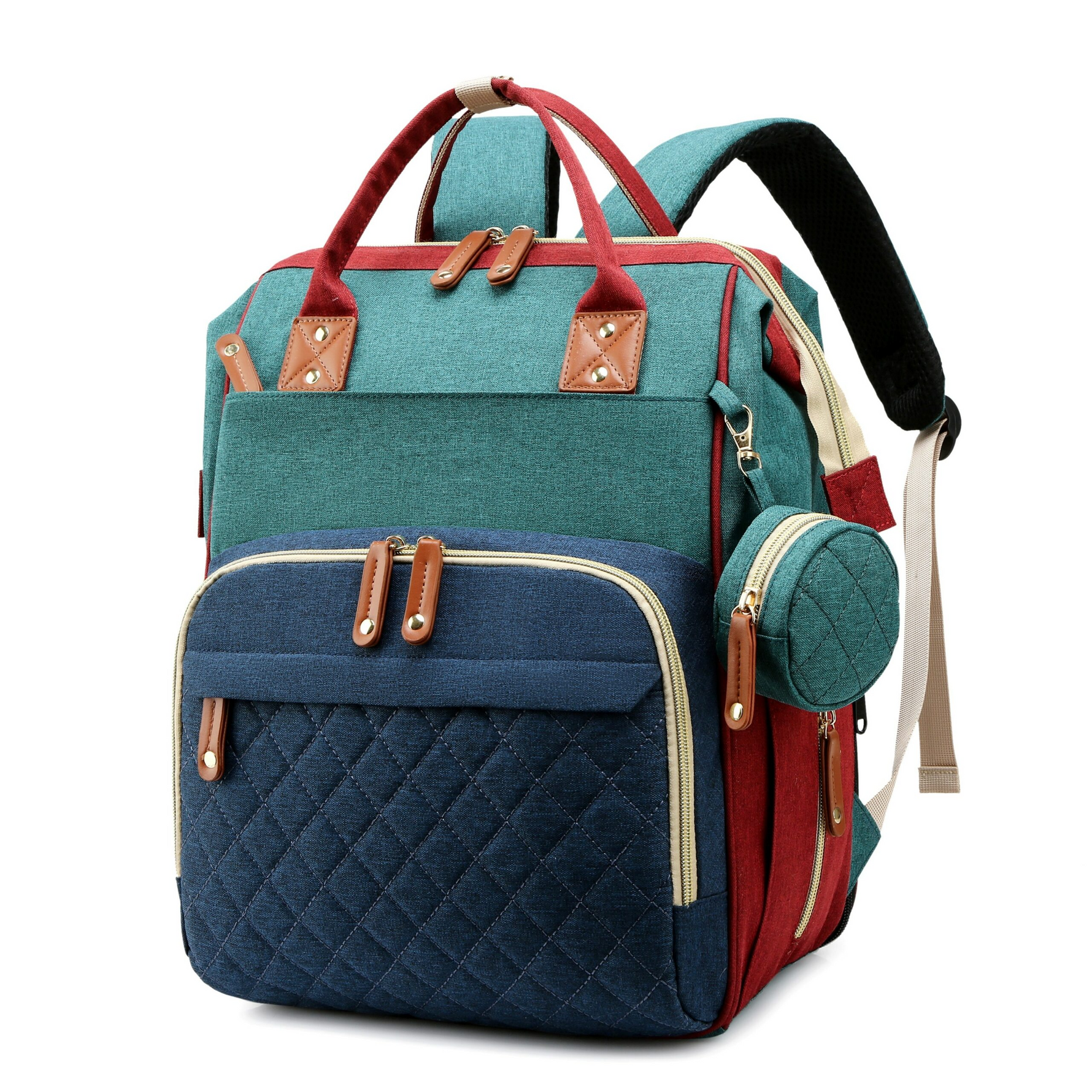 2-in-1 Wickelrucksack für Babys mit integriertem Wickelbett