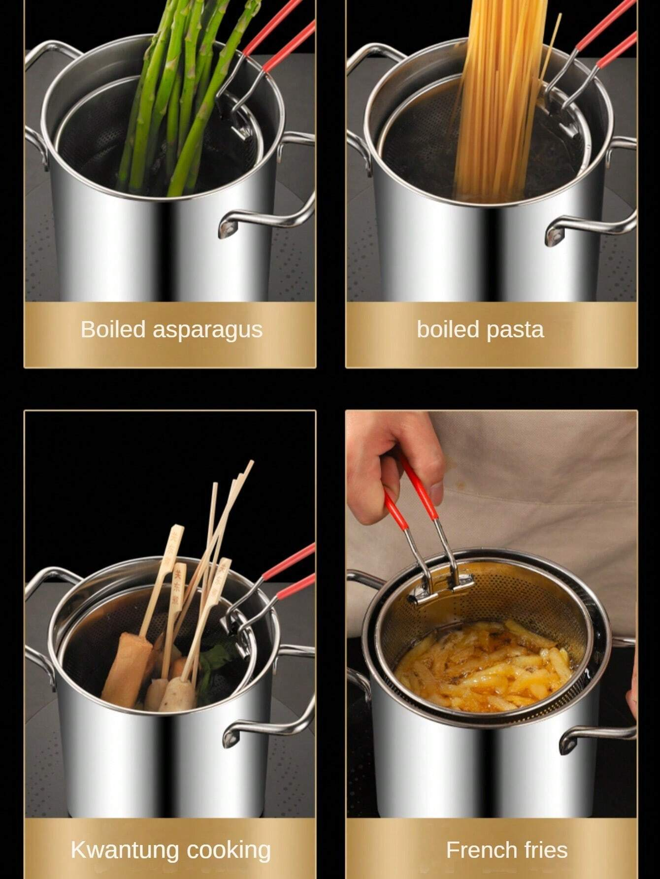 Edelstahl-Fritteuse für gesunde, knusprige Gerichte