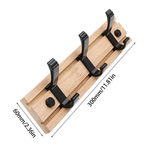 Holz-Wandgarderobe mit schwenkbaren Haken