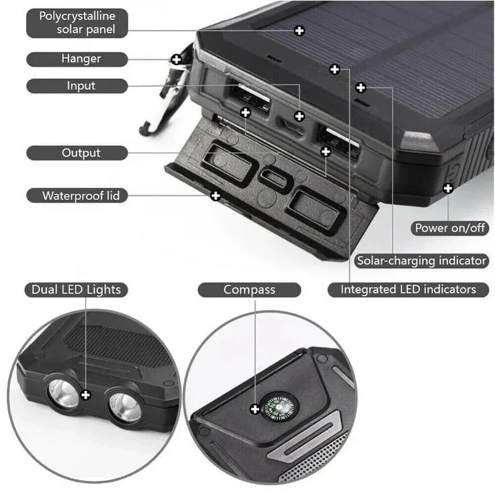Energize | 30.000mAh Solar-Ladegerät für den Außenbereich