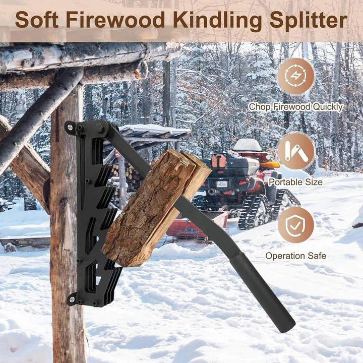 Wandmontierter Holzspalter für Anzündholz
