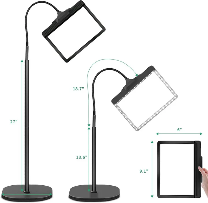Vergrößerungsglas in Vollformat mit LED-Beleuchtung
