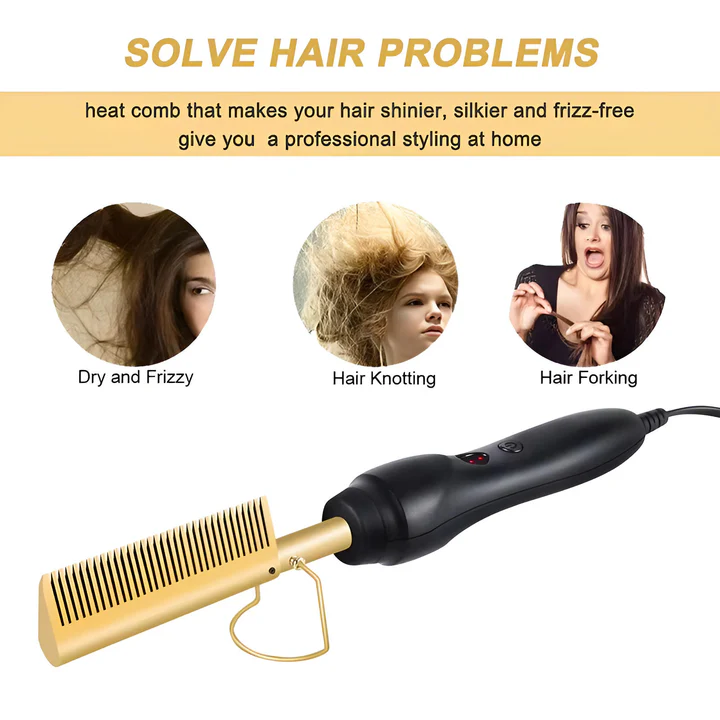 Heißer Kamm für dickes und grobes Haar
