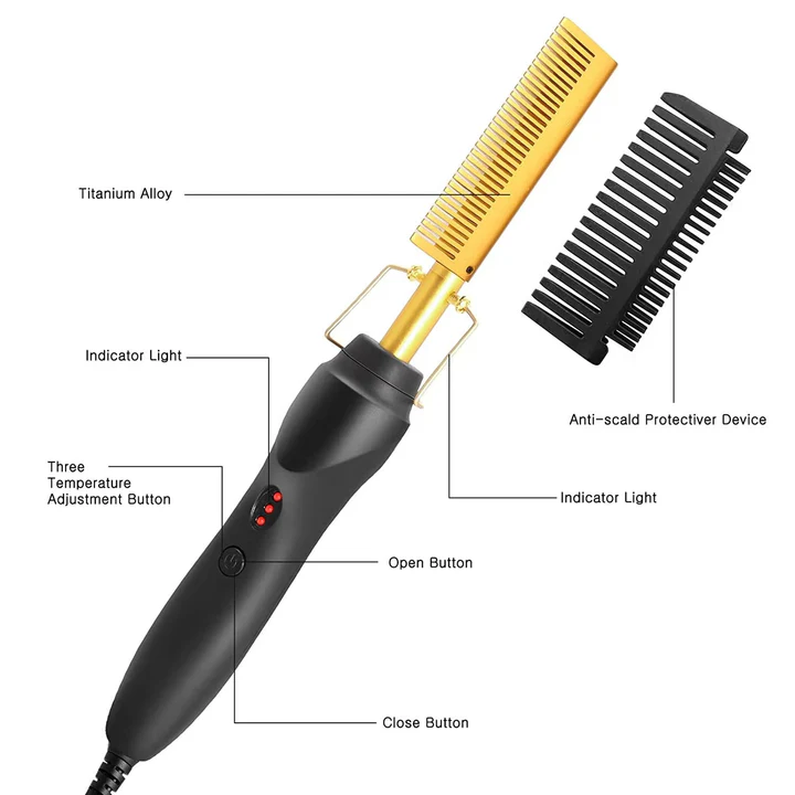 Heißer Kamm für dickes und grobes Haar