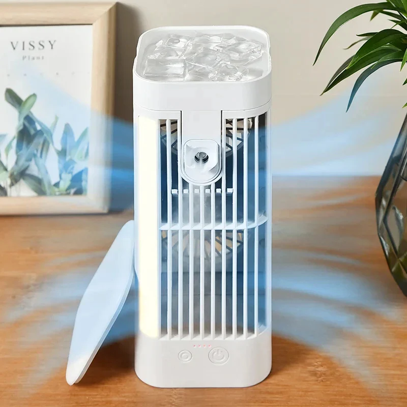 Kompakter Ventilator mit Sprühkühlung für den Schreibtisch