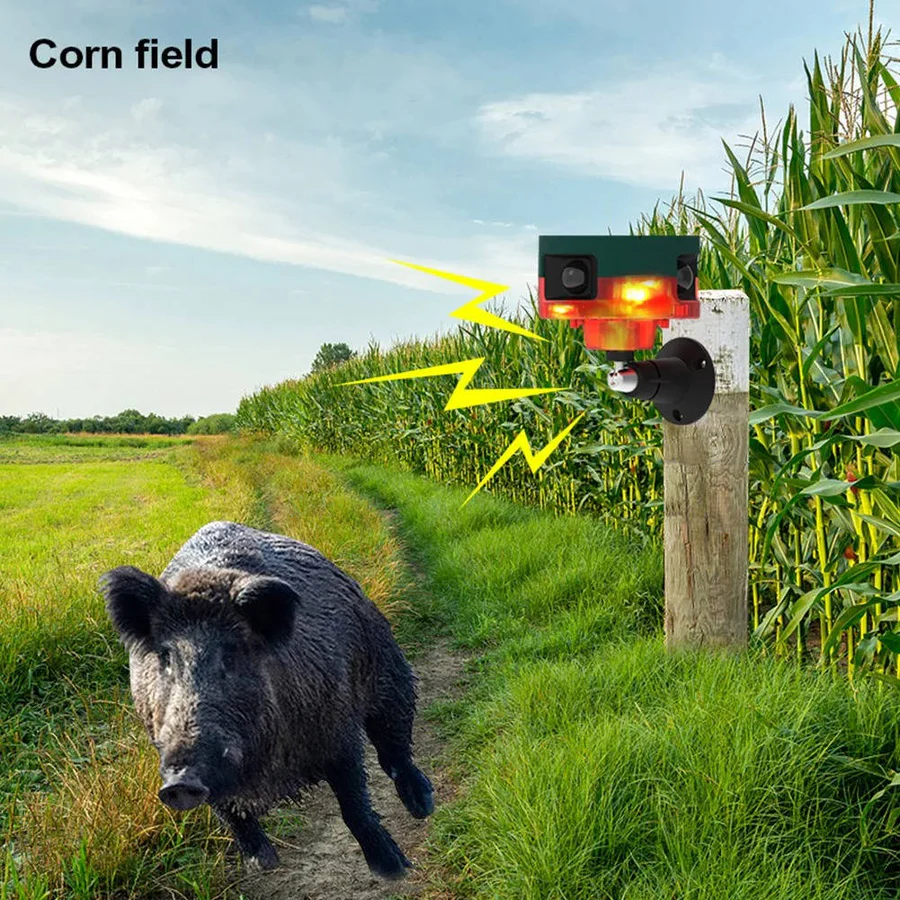 Sonnengestützter 360-Grad Tierabwehrsystem für Garten und Feld