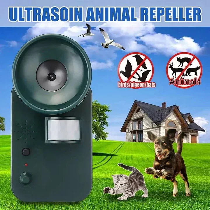 Ultraschall-Tierabwehrgerät für den Außenbereich mit Bewegungssensor
