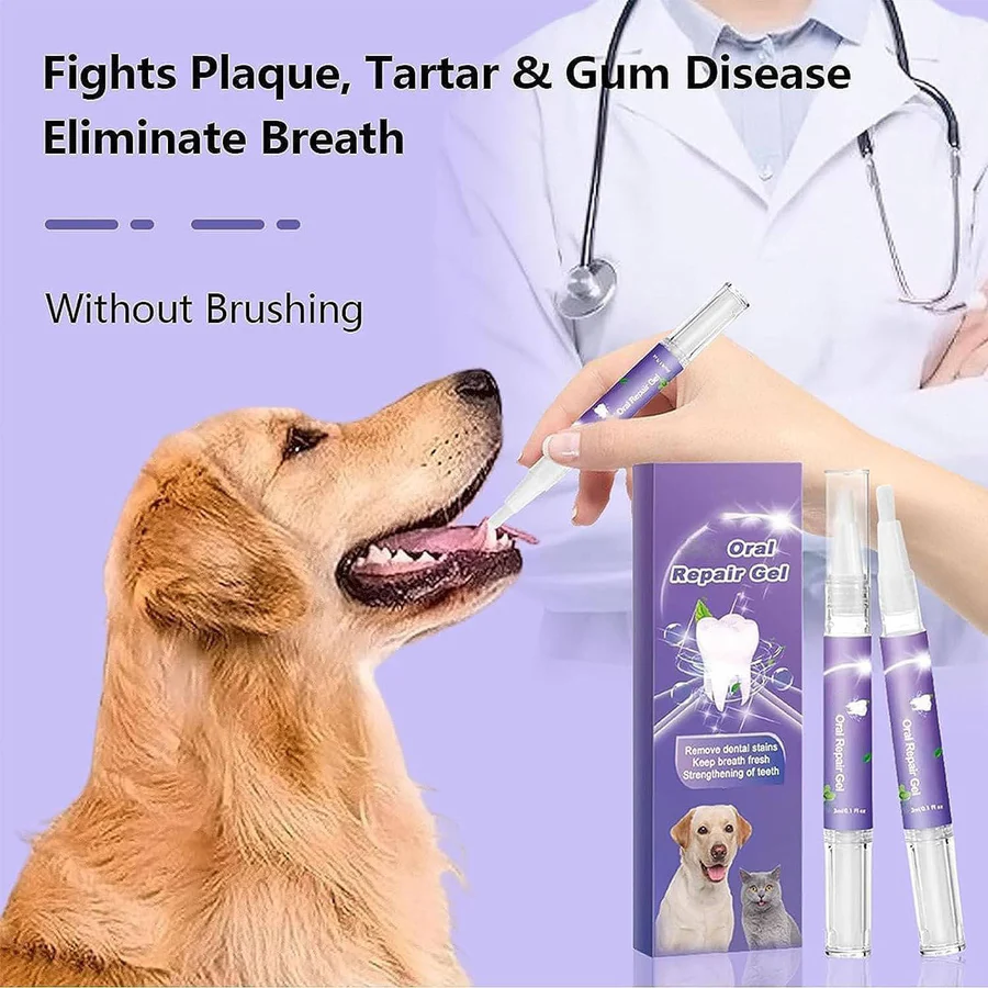 3er Set Zahnpflegegel für Hunde
