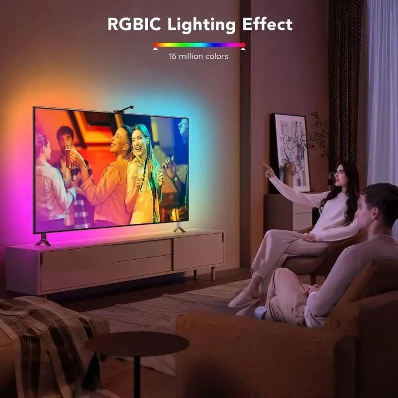 Farbige LED Hintergrundbeleuchtung für Fernseher mit Fernbedienung