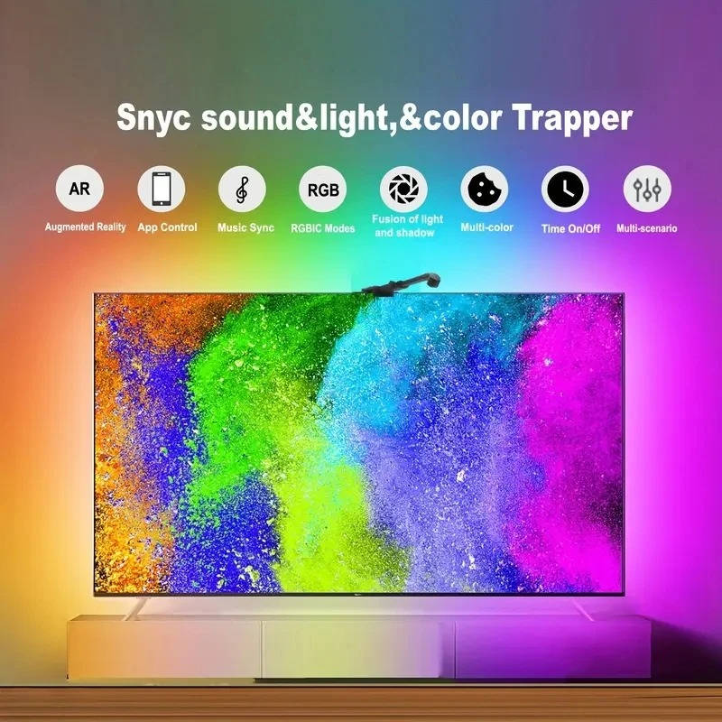 Beleuchtung für Fernseher mit Fernbedienung und Smart-Funktionen