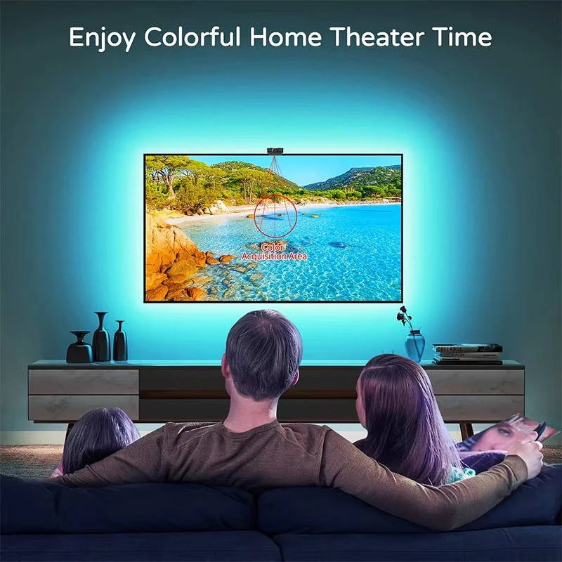 Farbige LED Hintergrundbeleuchtung für Fernseher mit Fernbedienung