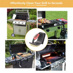 Vielseitige 3-in-1 Grillbürste mit Messingborsten und Schaber