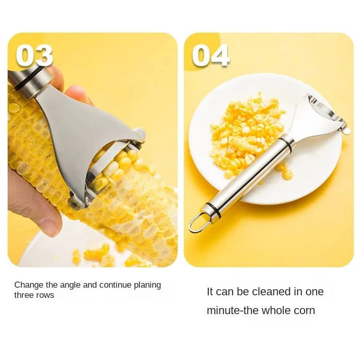 Ergonomischer Maisentferner aus Edelstahl mit sicherem Griff