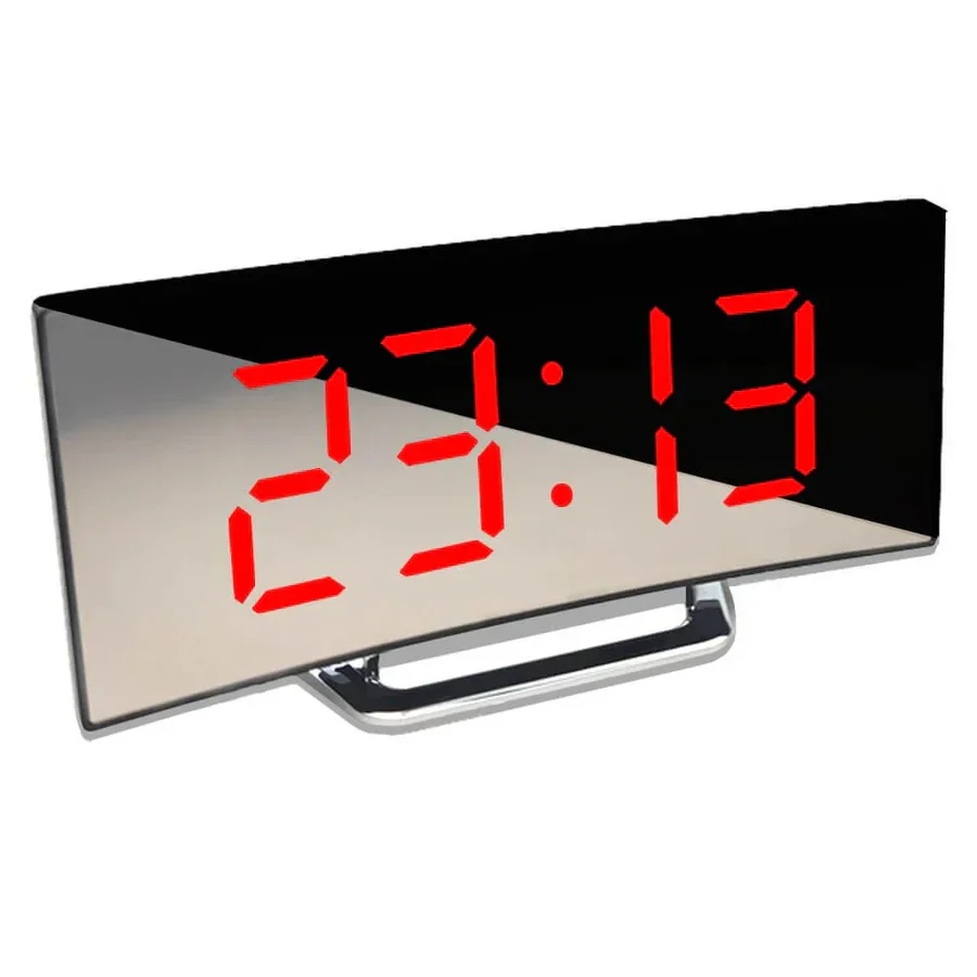 Elegante gebogene LED Digitaluhr für modernes Wohnen