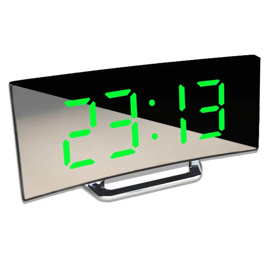 Elegante gebogene LED Digitaluhr für modernes Wohnen