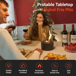 Eleganter Tragbarer Tischkamin aus Glas