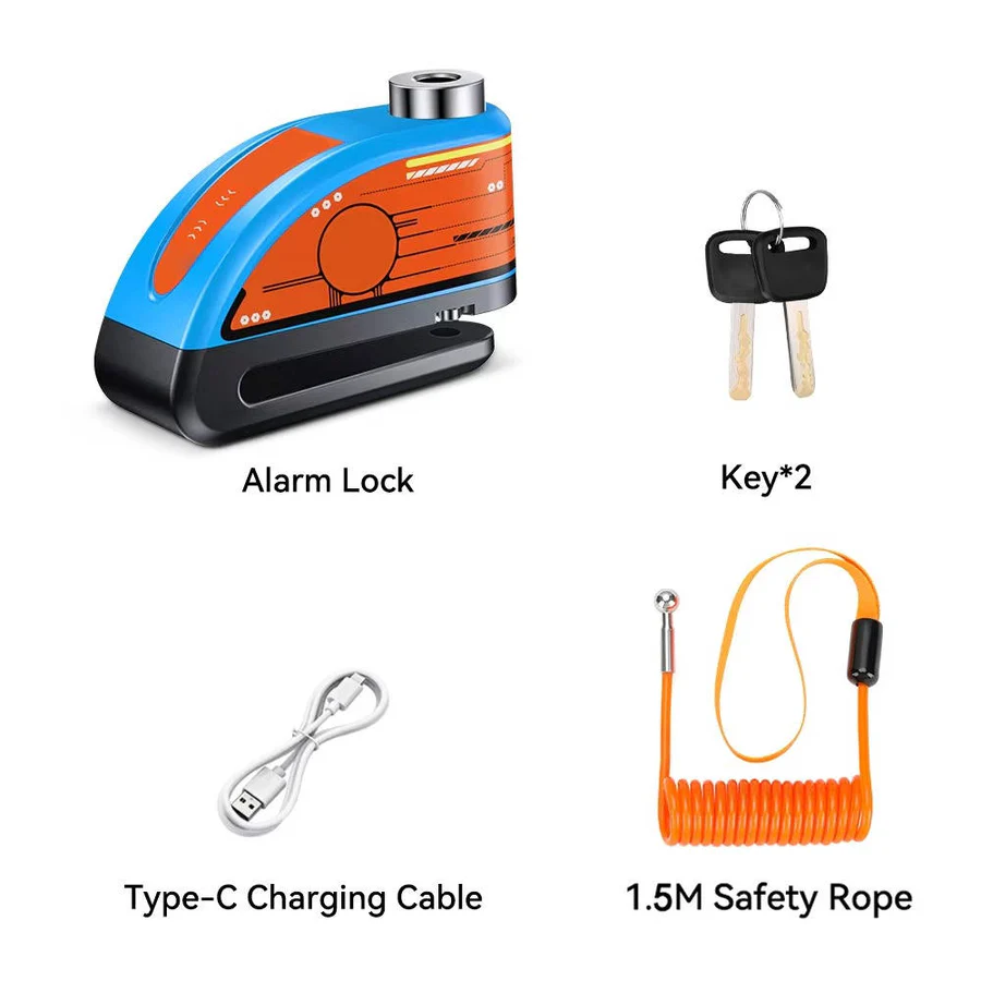Diebstahlsichere Motorradbremsenalarm mit 120dB Sirene