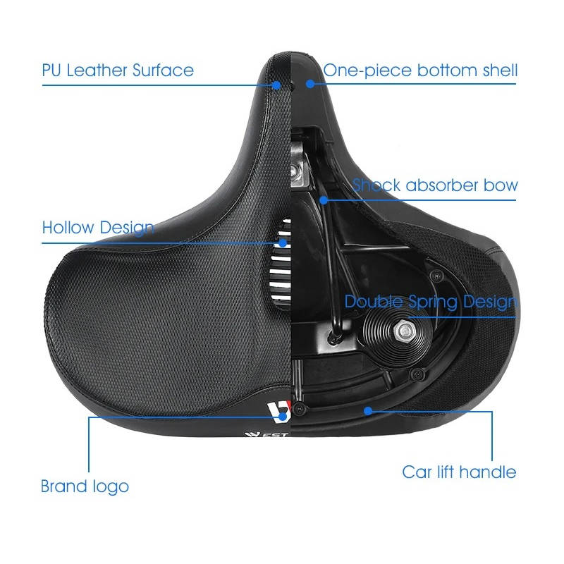 Ergonomischer Fahrradsattel mit Belüftung für lange Fahrten