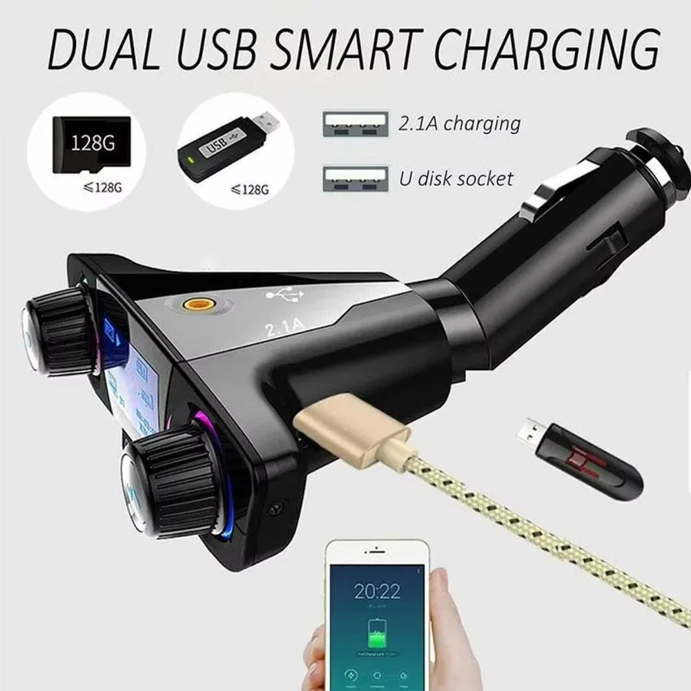 Drahtloser Auto FM-Transmitter mit USB-Ladegerät