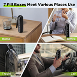 Eleganter Pillenorganizer aus Aluminium – 7 Tage Reisebox mit Fächern