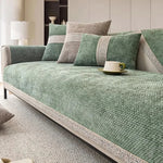 Elegant sofa cover made of high-quality linen for optimal protection