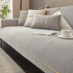 Elegant sofa cover made of high-quality linen for optimal protection