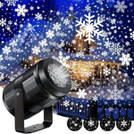 Weihnachtsprojektor mit LED – Schneeflocken-Lichtshow für Innen und Außen