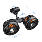 Powerful Cordless Car Fan with 4000 mAh Battery