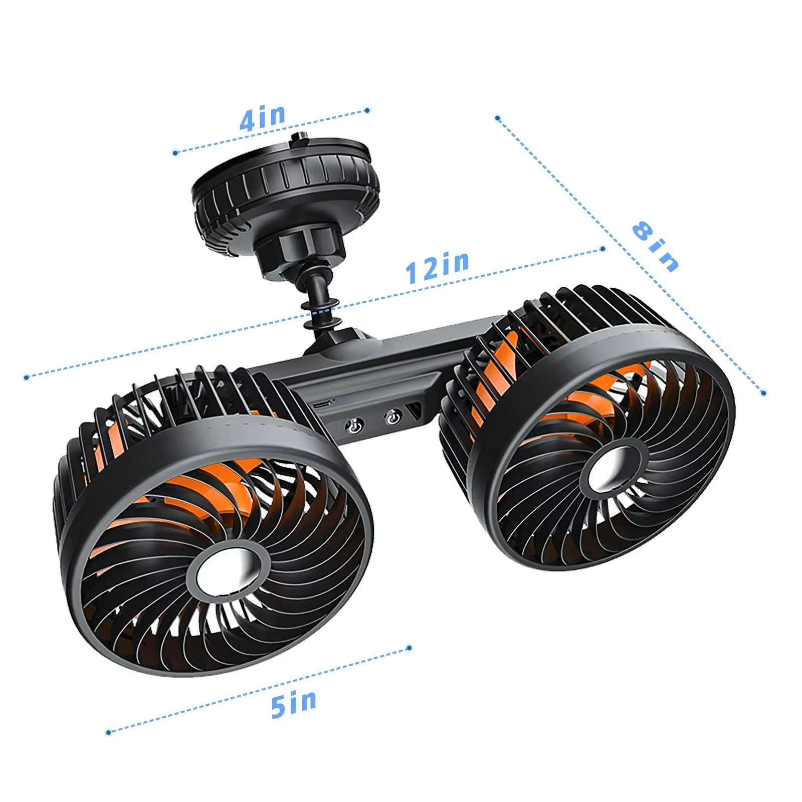 Powerful Cordless Car Fan with 4000 mAh Battery